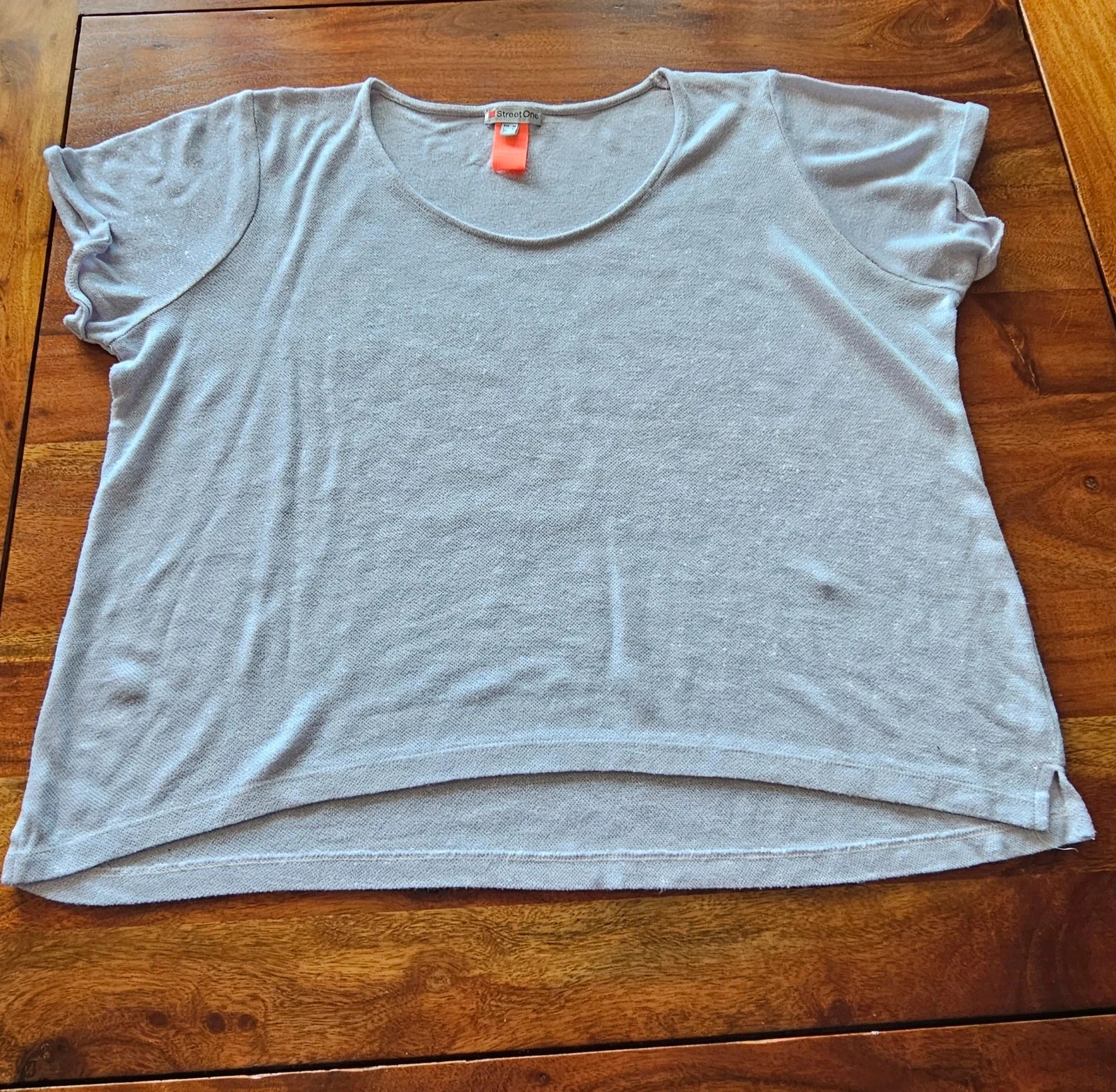 T-shirt StreetOne – Taille 40 – Blanc gris pailleté – Bon état – photo 2